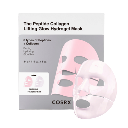 מסכת הידרוג'ל פפטידים וקולגן למיצוק והענקת לחות וזוהר לעור הפנים 3 יח' - COSRX