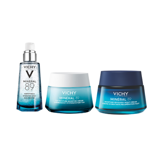 מארז להזנה והענקת לחות לעור הפנים מסדרת 'מינרל 89' - וישי
