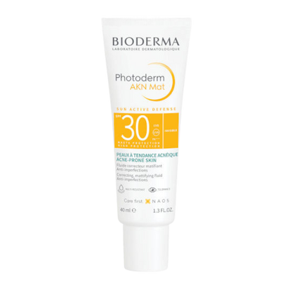 קרם הגנה SPF30 לעור הנוטה לאקנה ופצעונים בעור הפנים מסדרת 'פוטודרם' 40 מ"ל - ביודרמה
