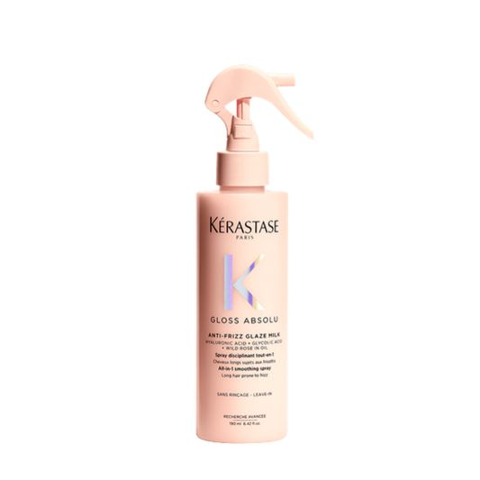 ספריי תחליב 'גלייז מילק' המעניק מראה אנטי פריז לשיער דק מסדרת גלוס אבסולו 190 מ"ל - קרסטס