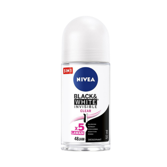 דאודורנט רול און 'בלאק & ווייט קליר' שקוף להגנה של עד 72 שעות 50 מ"ל - ניוואה