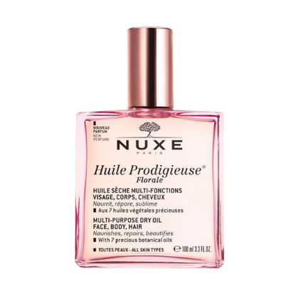 שמן רב שימושי בניחוח פרחים 'huile prodigieuse florale' לעור הפנים, הגוף ולשיער 100 מ"ל - Nuxe