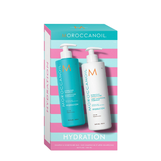 מארז שמפו 500 מ"ל + מרכך 500 מ"ל להענקת לחות לשיער מסדרת 'הידריישן' - מרוקן אויל