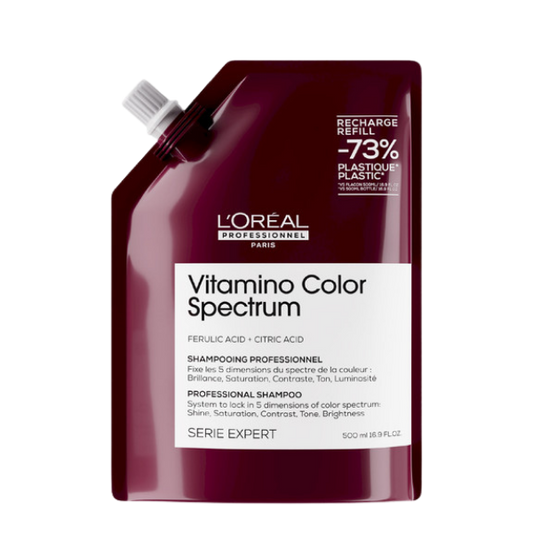 אריזת מילוי שמפו ללא סולפט לשמירה על שיער צבוע מסדרת 'ויטמינו קולור ספקטרום' 500 מ"ל - לוריאל