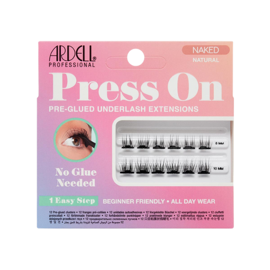 ריסים מלאכותיים בודדים מוכנים לשימוש עם פס דבק מובנה דגם 'נייקד נטורל' 12 יח' - ארדל