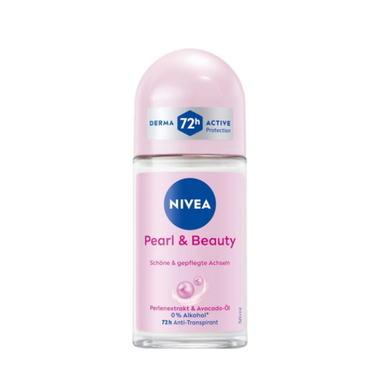 דאודורנט רול און ללא אלכוהול 'פרל & ביוטי' להגנה עד 72 שעות - ניוואה