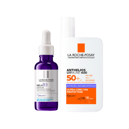 מארז סרום ותחליב הגנה SPF50+ לטיפול נגד כתמים כהים - לה רוש פוזה