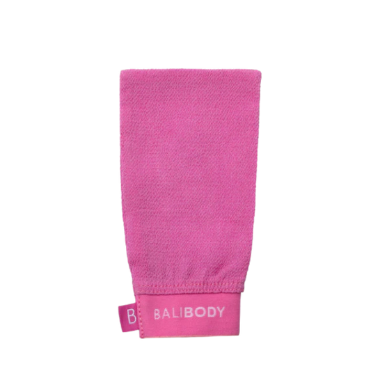 כפפת פילינג ורודה להכנת העור לשיזוף - באלי בודי