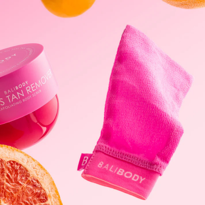 כפפת פילינג ורודה להכנת העור לשיזוף - באלי בודי