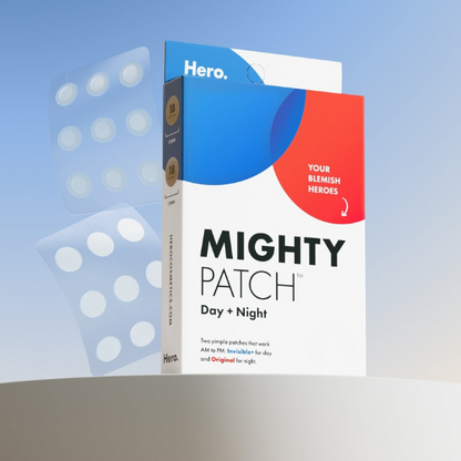 מארז מדבקות 'מייטי פאצ' לטיפול בפצעונים דקות במיוחד לשימוש ביום ובלילה 12 יח' - Hero
