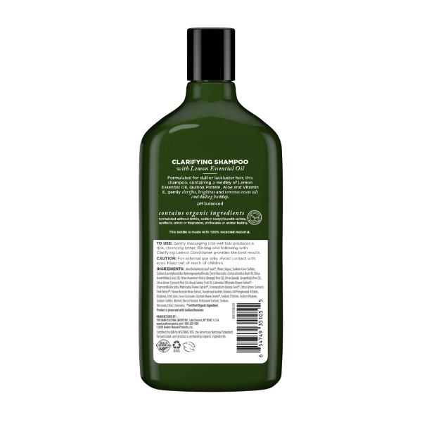 Avalon Organics Clarifying Lemon Shampoo