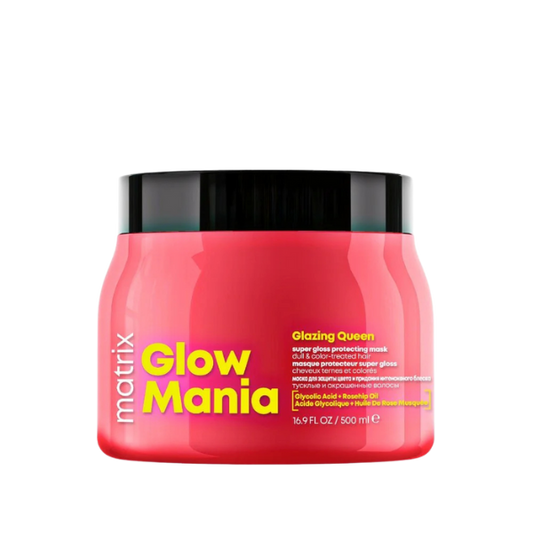 מסכת הזנה 'גלייזינג קווין' המענירה ברק לשיער צבוע וחסר חיות מסדרת 'גלואו מניה' 500 מ"ל - מטריקס