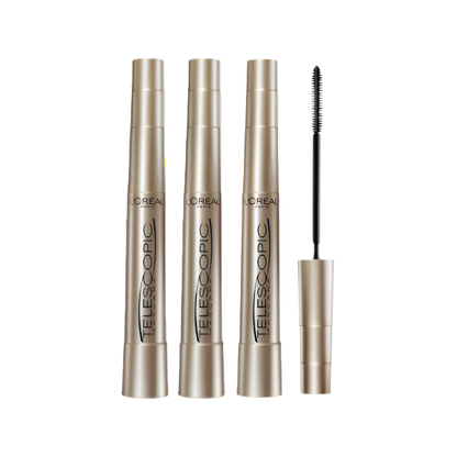 מארז 3 יחידות מסקרה טלסקופיק לאורך מקסימלי של הריסים - לוריאל פריז