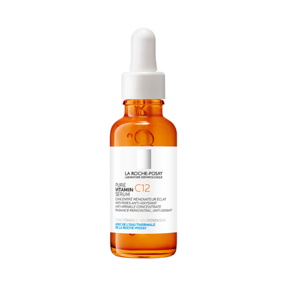 סרום ויטמין C12 טהור נגד מראה קמטים וחידוש הזוהר לעור הפנים 30 מ"ל - לה רוש פוזה