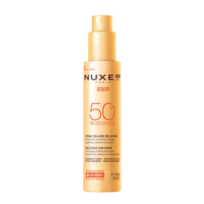 ספריי הגנה מהשמש SPF-50 לפנים ולגוף מסדרת 'סאן' 150 מ"ל - Nuxe