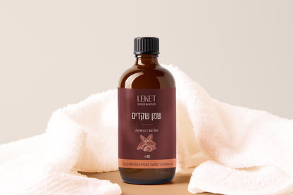 שמן שקדים 100% טהור בכבישה קרה 100 מ"ל - לקט