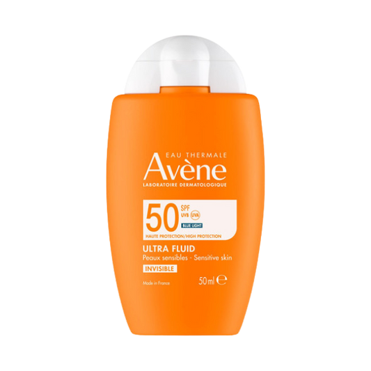 תחליב הגנה שקוף בעל SPF50 קליל במיוחד הנספג בקלות לעור הפנים 50 מ"ל - Avene