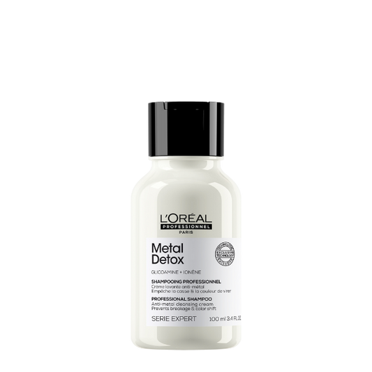 שמפו מוקטן ללא סולפטים לשיער שעבר צביעה, בליאג' או הבהרה מסדרת 'מטאל דיטוקס' 100 מ"ל - לוריאל