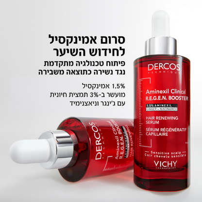 דרקוס סרום רג'ין אמינקסיל לחידוש ומניעת נשירה כתוצאה משבירה 90 מ"ל - וישי