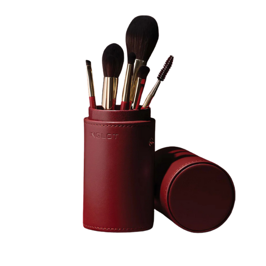 סט 7 מברשות בקייס מושלם קל ונוח לנשיאה בצבע בורדו - אינגלוט