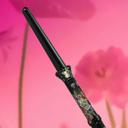 מסלסל לשיער חשמלי E.v.a בצבע שחור פרחוני ליצירת גלים בשיער - אמיקה