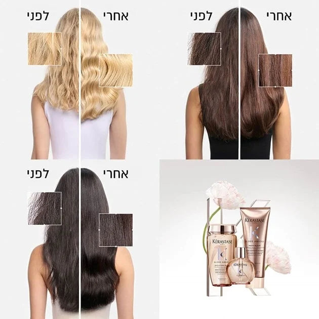 ספריי לחות 'גלייז מילק' לשליטה בנפח בלתי רצוי לשיער דק מסדרת גלוס אבסולו 190 מ"ל - קרסטס