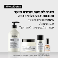 קרם לחות לשיער שעבר צביעה, בליאג' או הבהרה מסדרת 'מטאל דיטוקס' 100 מ"ל - לוריאל